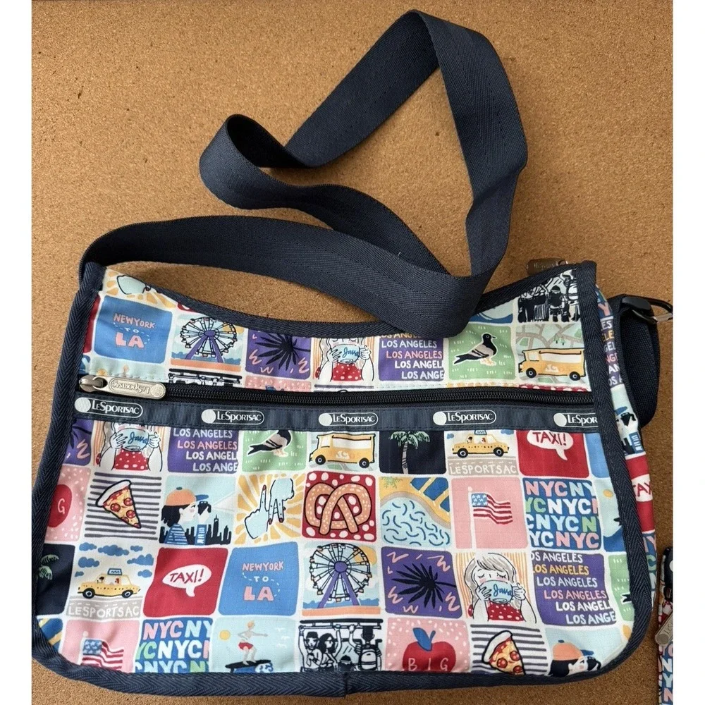 LeSportsac Exclusive‎ Classic Hobo Crossbody NY to LA Pop Art + Pouch